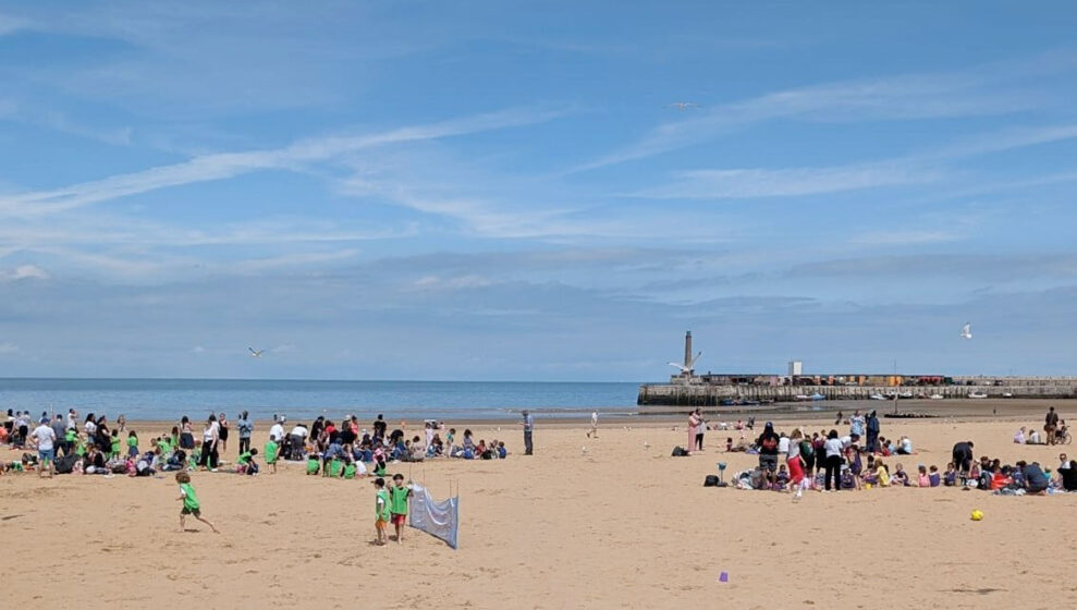 Sunny weather in Margate Beach in July