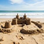Sandcastle on beach